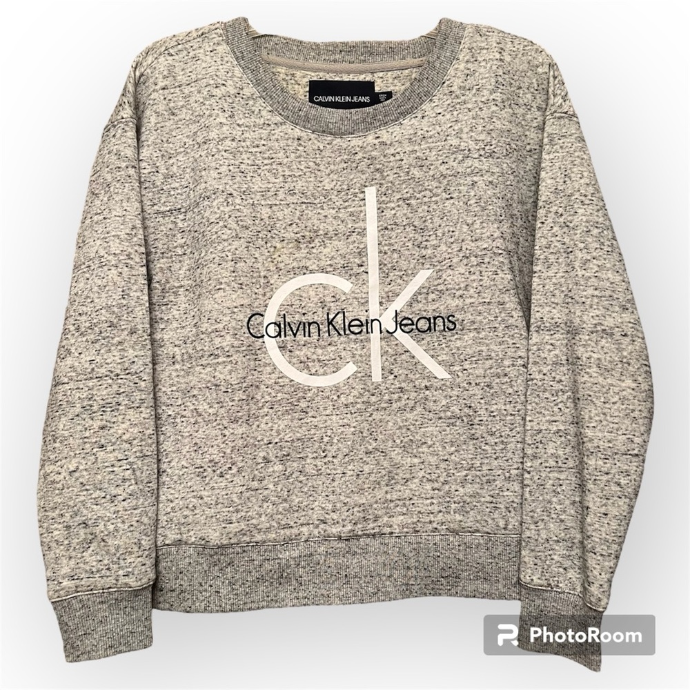 Calvin Klein Sweatshirt in Heather Grey